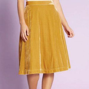 Yellow Velvet Modcloth Skirt
